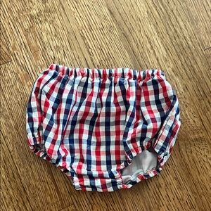Eliza James red and white checked diaper cover